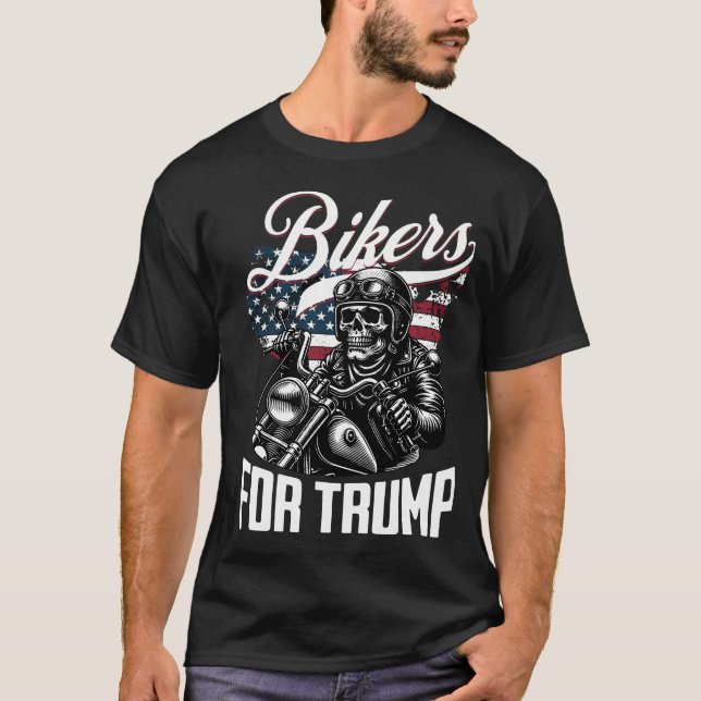 Bikers For Trump T-Shirt (Front)