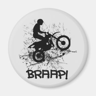 Bikers Motocross Dirt Bikers Mud Splatter Braap! Magnet