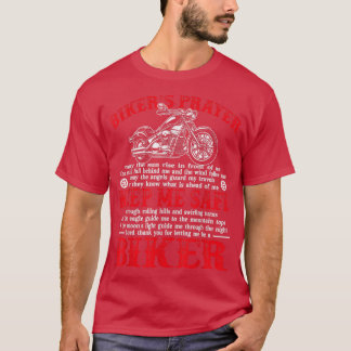 Biker's Prayer Vintage Motorcycle Biker Biking Mot T-Shirt