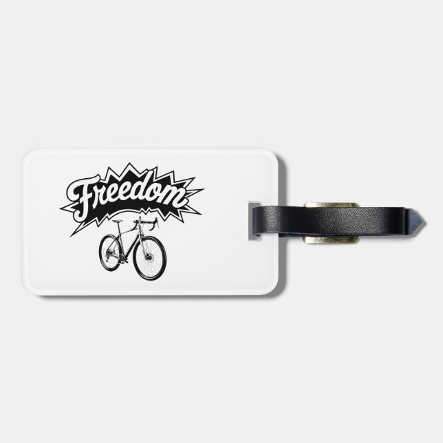 Bikes Are Freedom Luggage Tag (Back Horizontal)