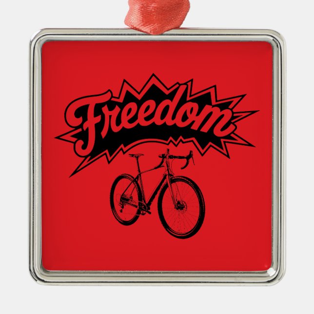 Bikes Are Freedom Metal Tree Decoration (Front)