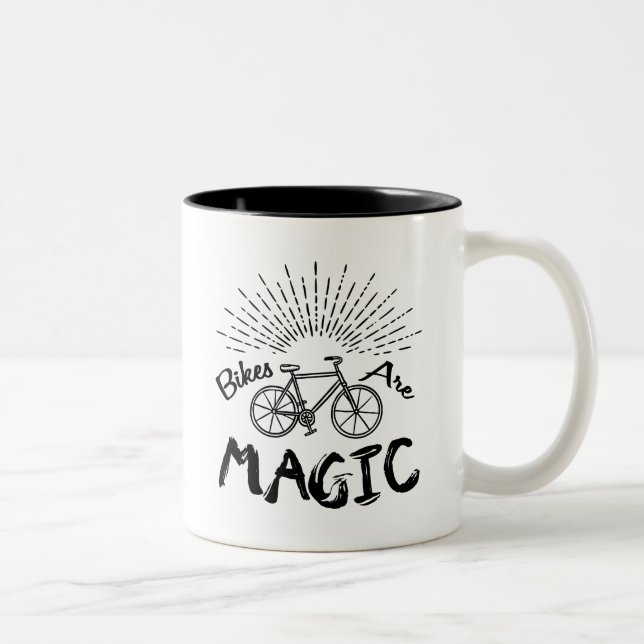 Bikes Are Magic Two-Tone Coffee Mug (Right)