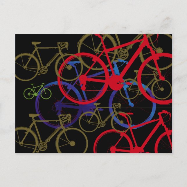 bikes art design postcard (Front)