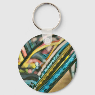 Bikes artwork key ring