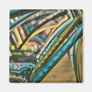 Bikes artwork magnet