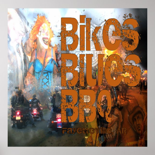 Bikes Blues & BBQ Poster (Front)