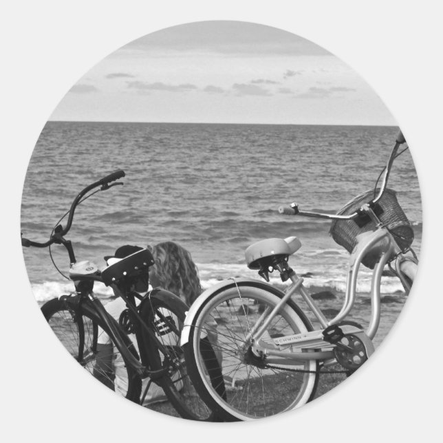 Bikes by the Sea Classic Round Sticker (Front)
