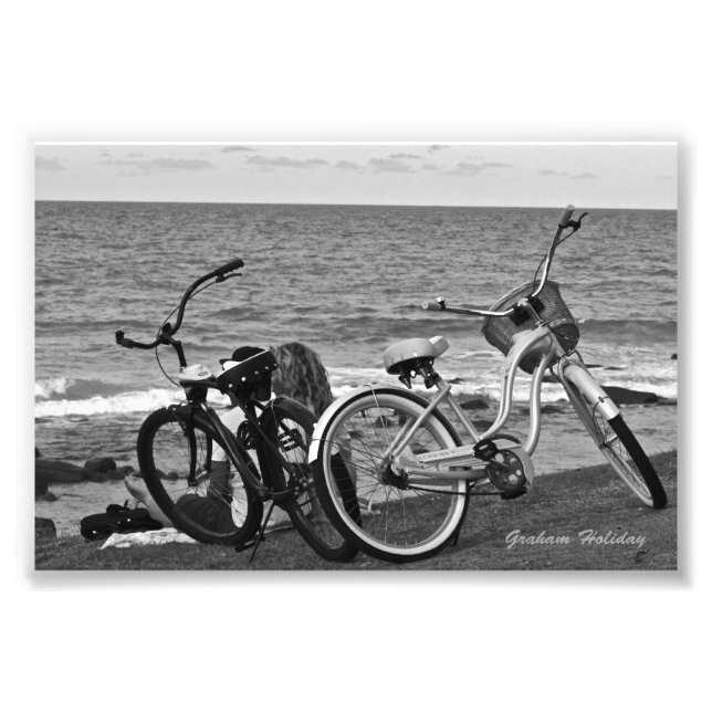 Bikes by the sea photo print (Front)