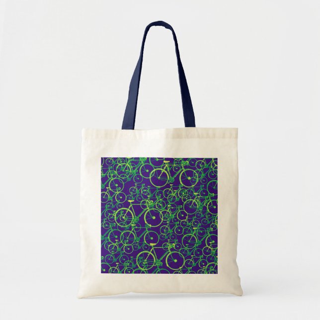 bikes: cycling-themed pattern tote bag (Front)