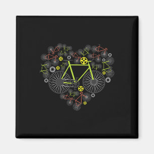 Bikes Heart Shirt Cute Mtb Road Race Riding Lover Magnet