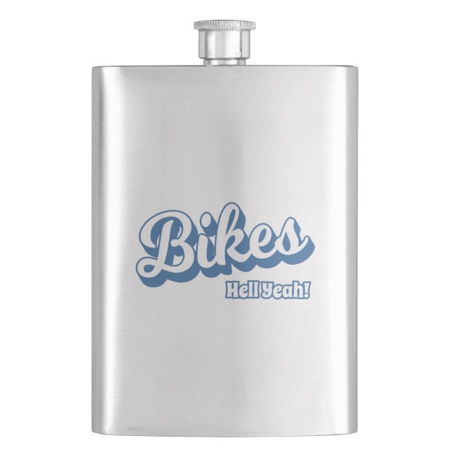 Bikes Hell Yeah! Hip Flask (Front)