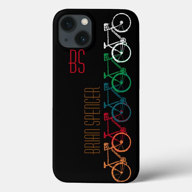 bikes in different colours personalised Case-Mate iPhone case (Back)