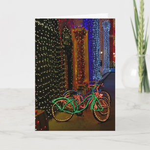 bikes in lights holiday card