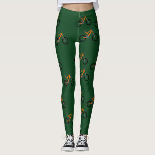 Bikes on green leggings