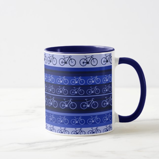 bikes on stripes mug (Right)