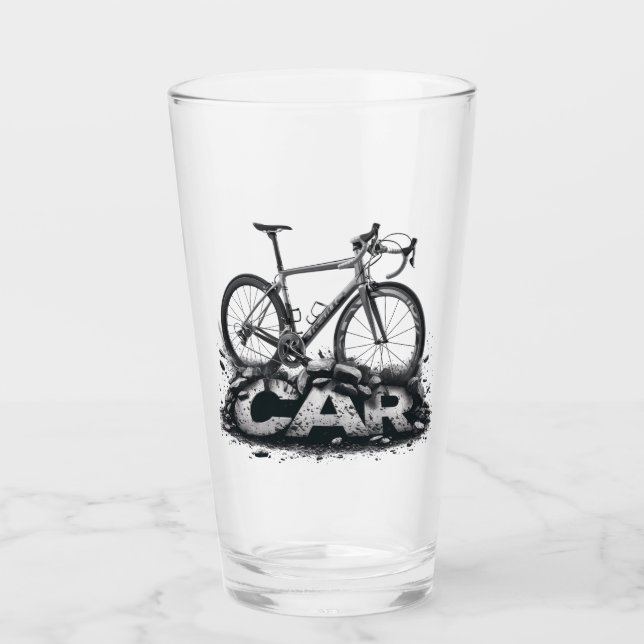 Bikes Over Cars Glass (Front)