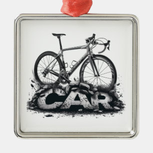 Bikes Over Cars Metal Tree Decoration