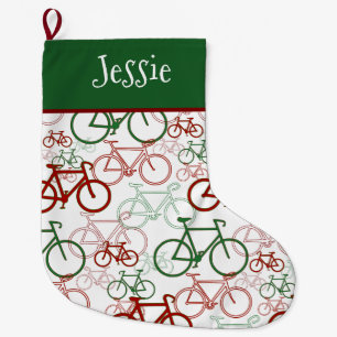 Bikes Personalised Christmas Stocking