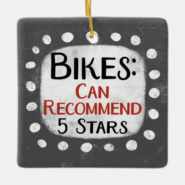 Bikes Review 5 Stars Ornament (Front)
