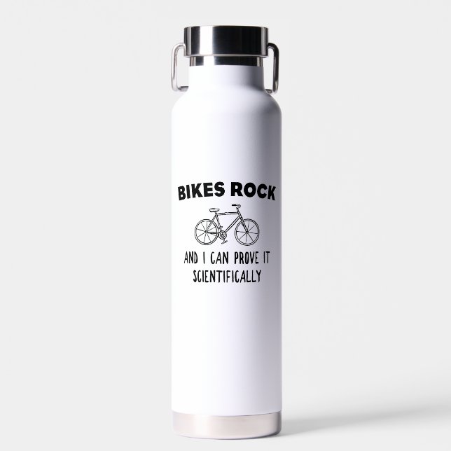 Bikes Rock And I Can Prove It Scientifically Water Bottle (Front)