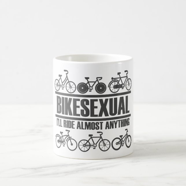 Bikesexual - Funny Bicycle and Biking Coffee Mug (Center)