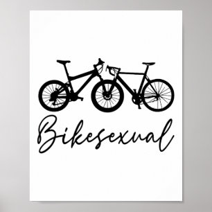 Bikeual Bike Lover Cycling Mountain Bike Biking Lo Poster