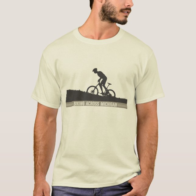 Biking Across Michigan T-Shirt (Front)
