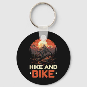 Biking And Hiking Trekking Mountain Climbing Hiker Key Ring