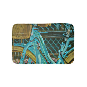 Biking Artwork Bath Mat