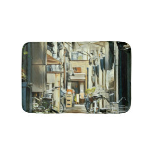 Biking Artwork Bath Mat