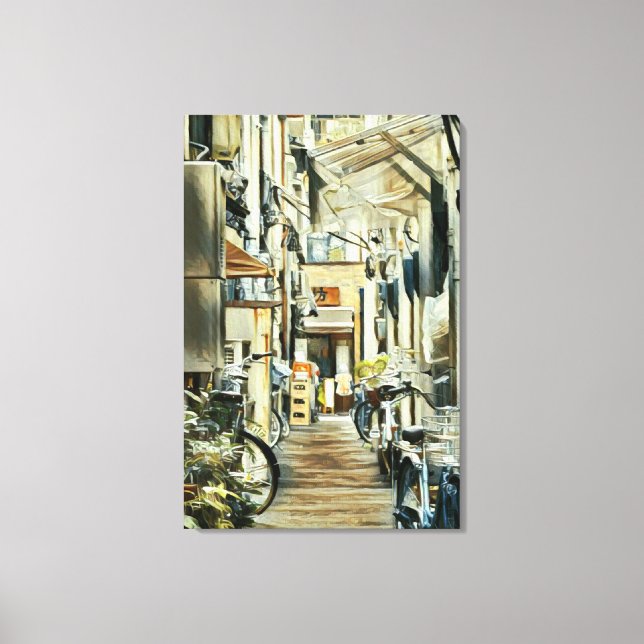 Biking Artwork Canvas Print (Front)