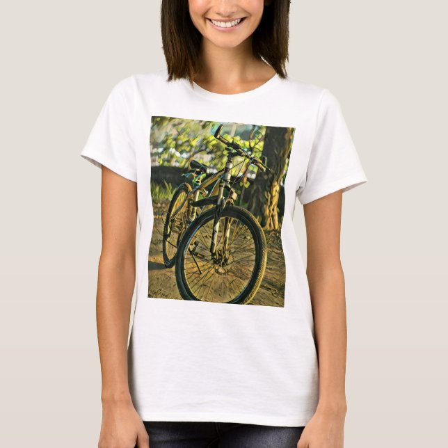 Biking Artwork T-Shirt (Front)