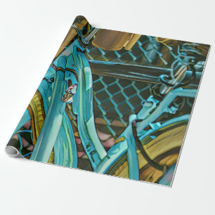Biking Artwork Wrapping Paper