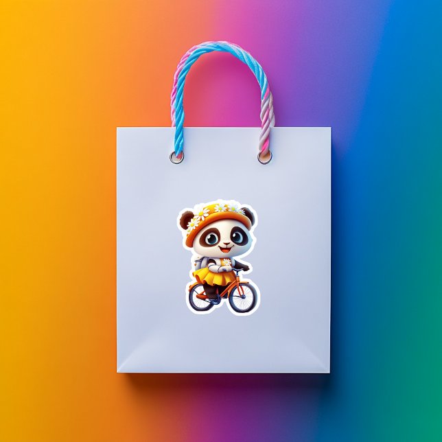 Biking Bear Vinyl Sticker (Creator Uploaded)