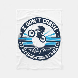 Biking Bicycle Shirt I Don't Crash I Do Random Gra Fleece Blanket
