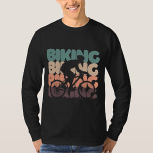 Biking Biking Biking vintage retro colours biker T-Shirt