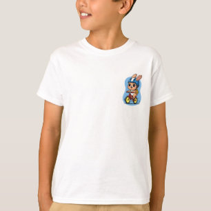 Biking Bunny Adventure Kids T-Shirt