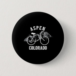 Biking Colorado Aspen Graphic 6 Cm Round Badge