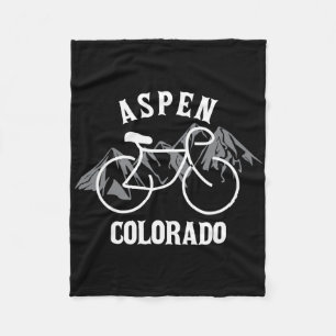 Biking Colorado Aspen Graphic Fleece Blanket