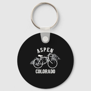 Biking Colorado Aspen Graphic Key Ring