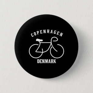 Biking Copenhagen Denmark Graphic 6 Cm Round Badge