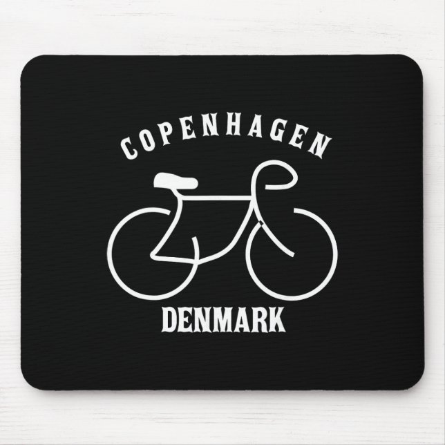 Biking Copenhagen Denmark Graphic  Mouse Pad (Front)