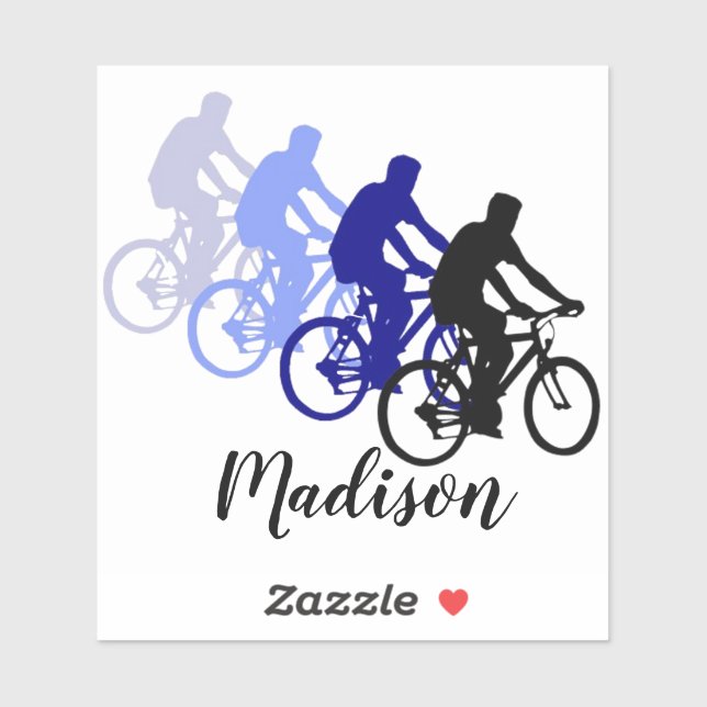 Biking Cycling Sport Custom Name (Sheet)