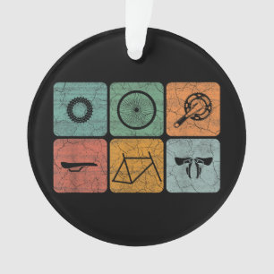 Biking Cycling Vintage Bicycle Parts Cyclist Gifts Ornament