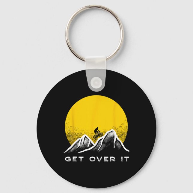 Biking - Cyclist - Mountain  Key Ring (Front)