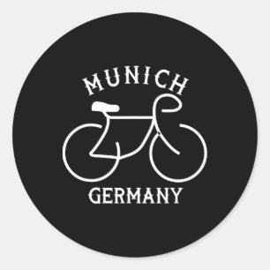 Biking Germany Munich Graphic Classic Round Sticker