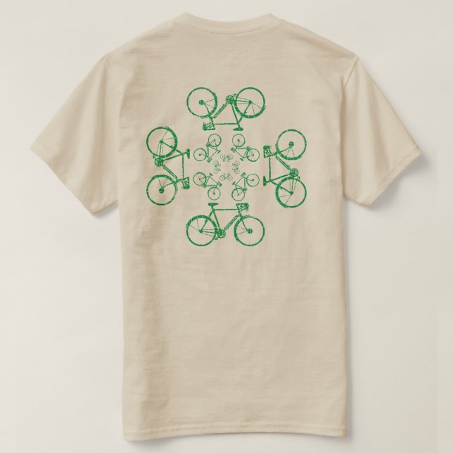 Biking green-bikes T-Shirt (Design Back)