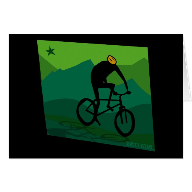 Biking Green Hills Card (Front Horizontal)