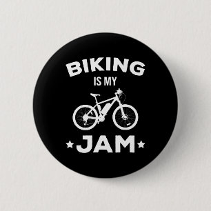 Biking Is My Jam Bike Lover Cycling Bicycle Mounta 6 Cm Round Badge