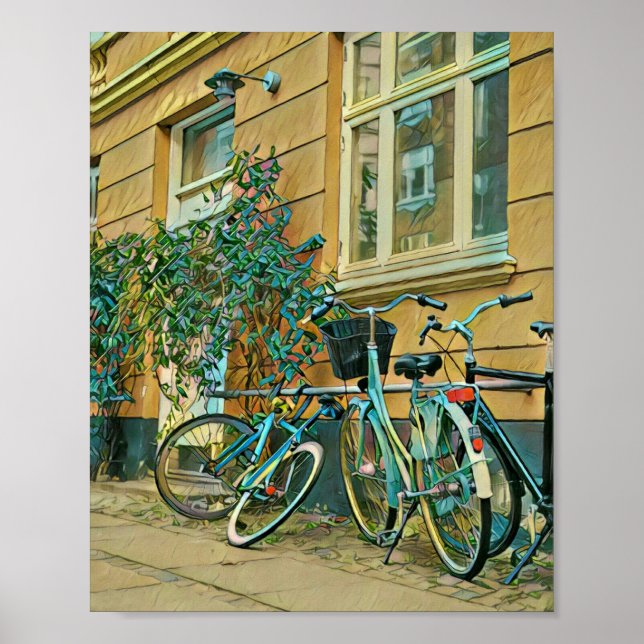Biking Lover Gift | Cycling Painting Poster (Front)